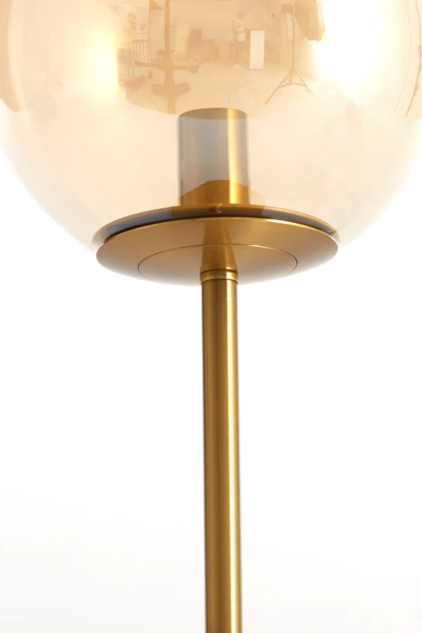 Table lamp E14 20x43 cm MEDINA glass amber+gold