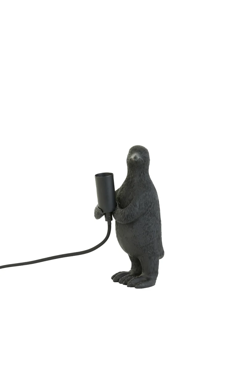 Table lamp E14 12x12x24 cm PENGUIN matt black