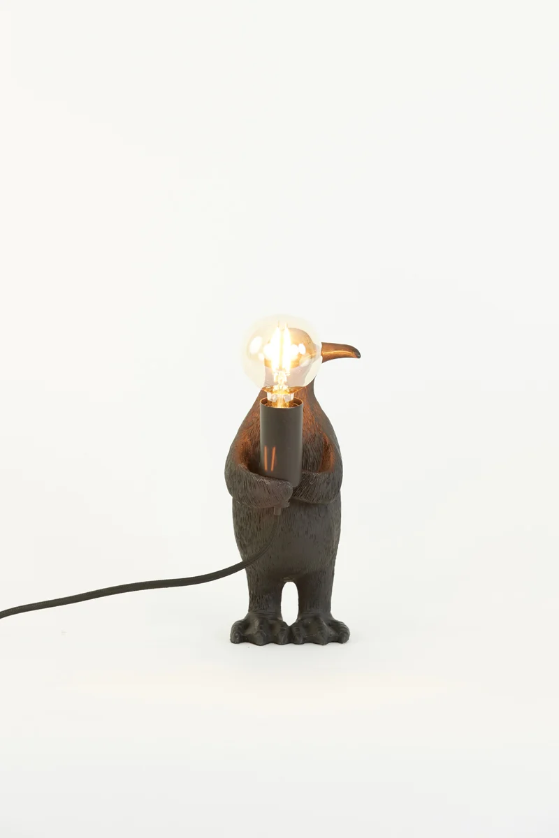 Table lamp E14 12x12x24 cm PENGUIN matt black