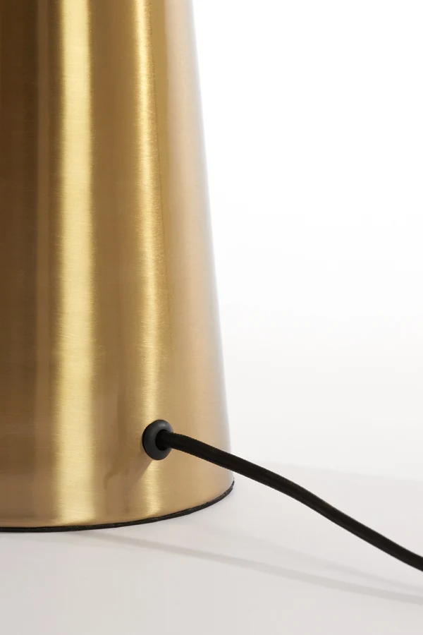 Table lamp 40x53 cm PLEAT glass matt white+gold