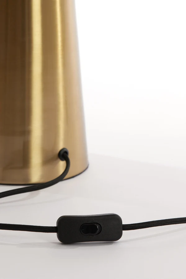 Table lamp 40x53 cm PLEAT glass matt white+gold