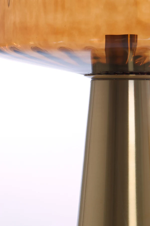 Table lamp 40x53 cm PLEAT glass brown+gold