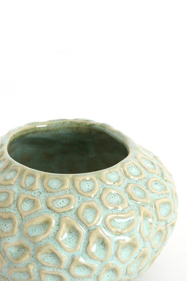 Tealight 12x7,5 cm CAREZZA ceramics light green