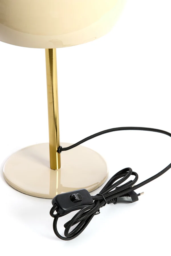 Table lamp 22x34 cm SURIN shiny light grey+gold