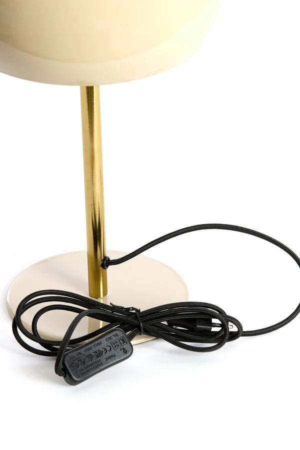 Table lamp 22x34 cm SURIN shiny light grey+gold