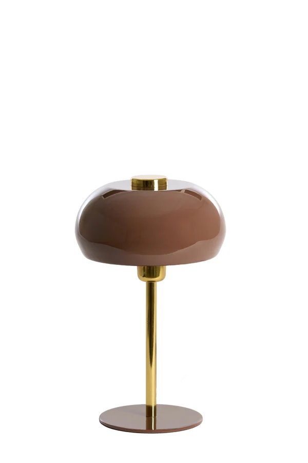 Table lamp 22x34 cm SURIN shiny dark brown+gold