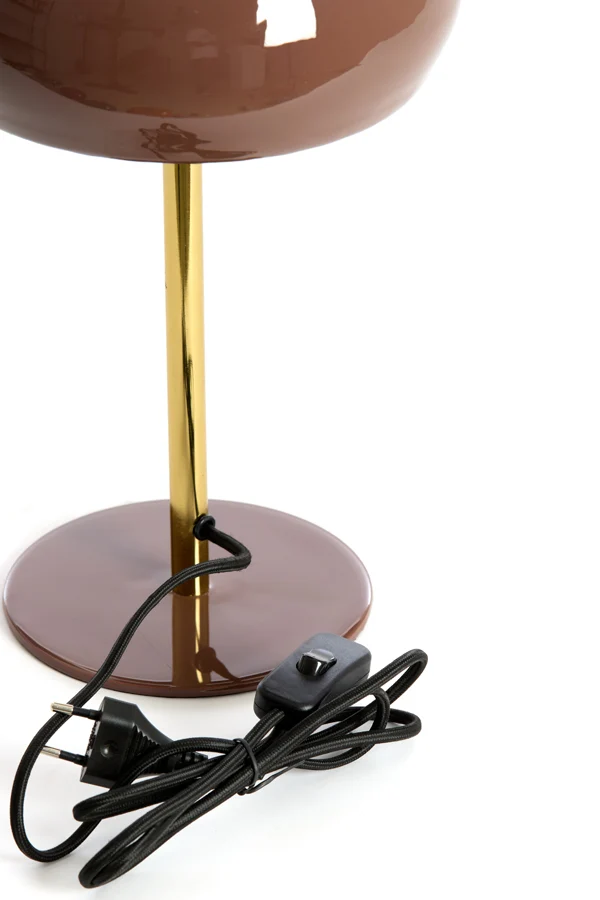 Table lamp 22x34 cm SURIN shiny dark brown+gold