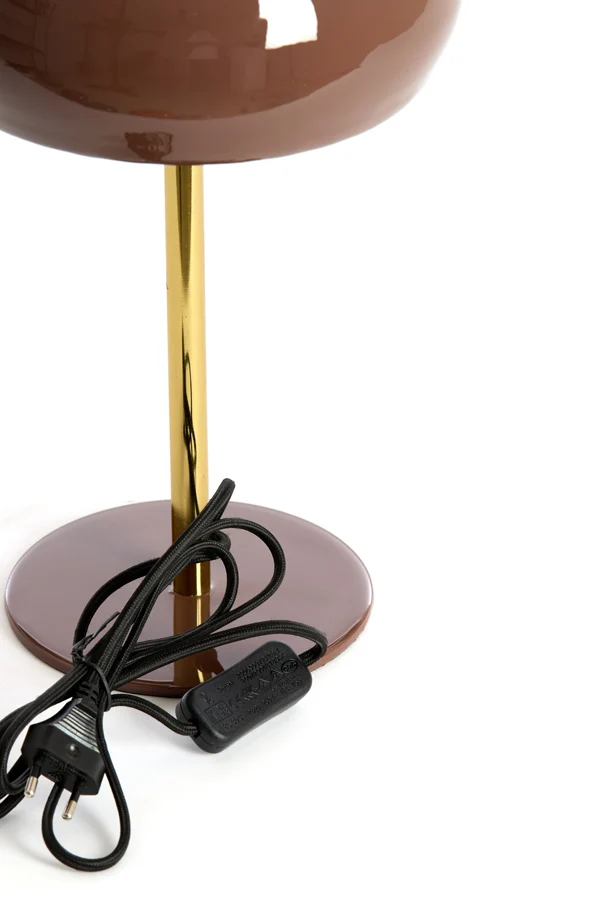 Table lamp 22x34 cm SURIN shiny dark brown+gold