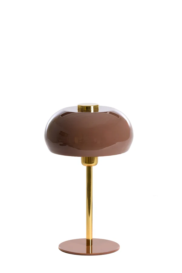 Table lamp 22x34 cm SURIN shiny dark brown+gold