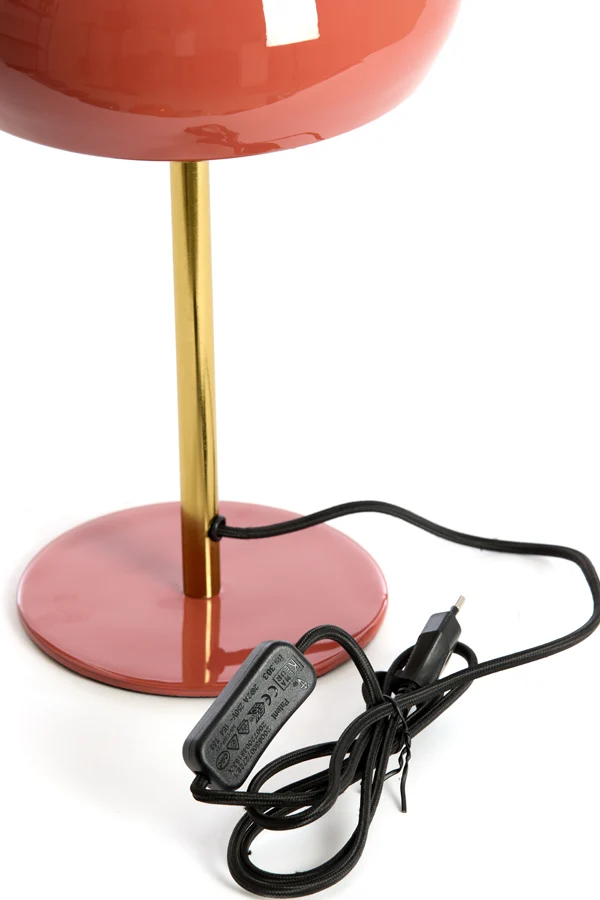 Table lamp 22x34 cm SURIN shiny coral+gold