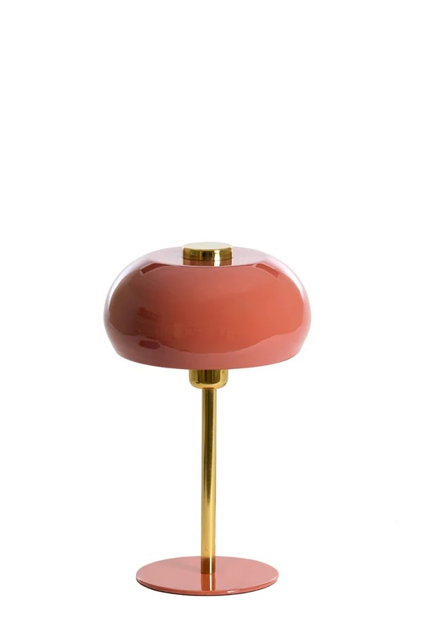 Table lamp 22x34 cm SURIN shiny coral+gold