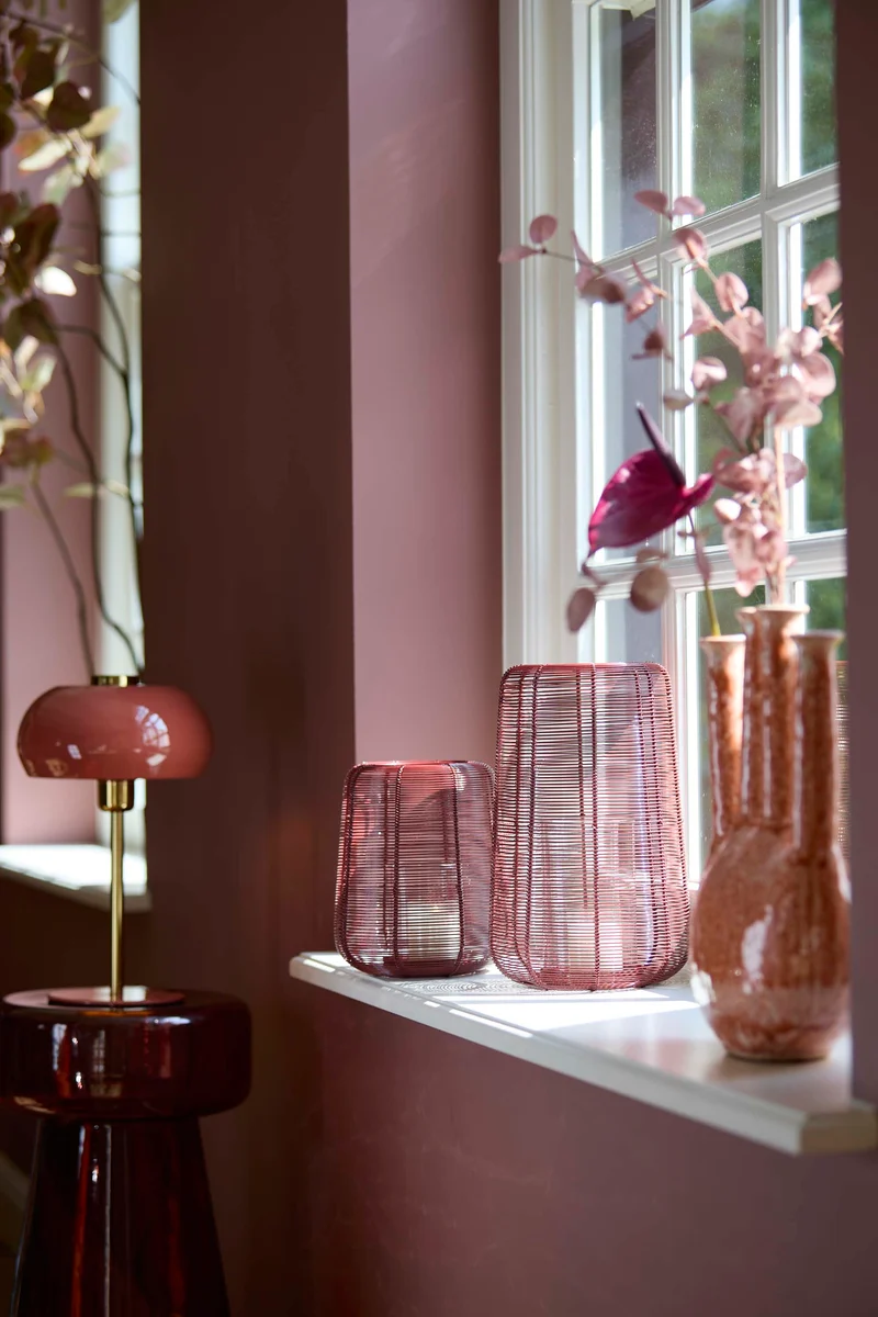 Table lamp 22x34 cm SURIN shiny coral+gold