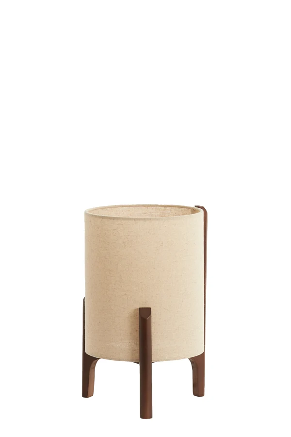 Table lamp 22x33 cm LITTO dark brown+linen natural