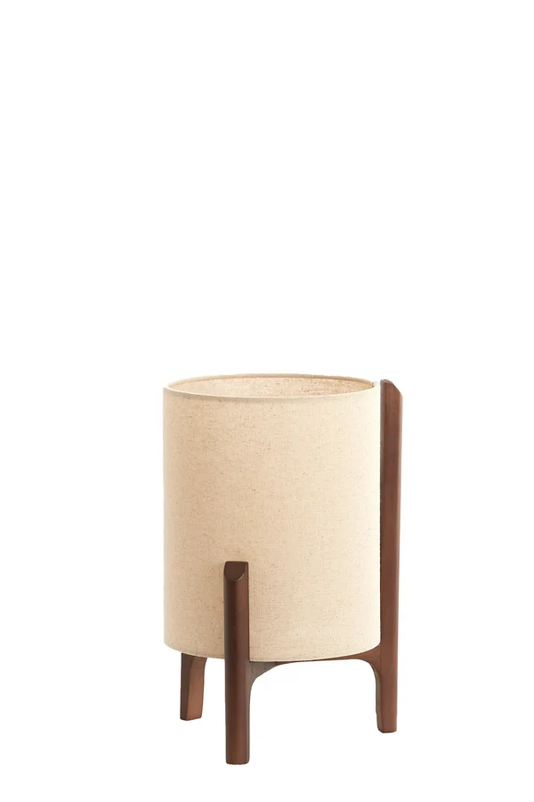 Table lamp 22x33 cm LITTO dark brown+linen natural