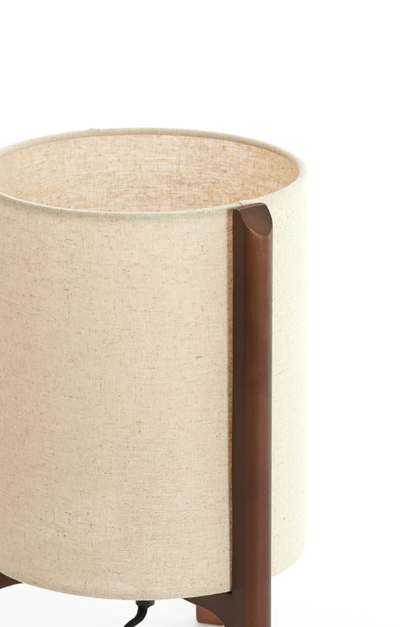 Table lamp 22x33 cm LITTO dark brown+linen natural