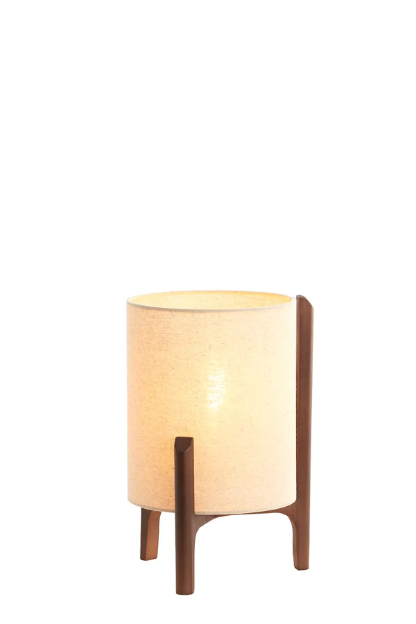 Table lamp 22x33 cm LITTO dark brown+linen natural