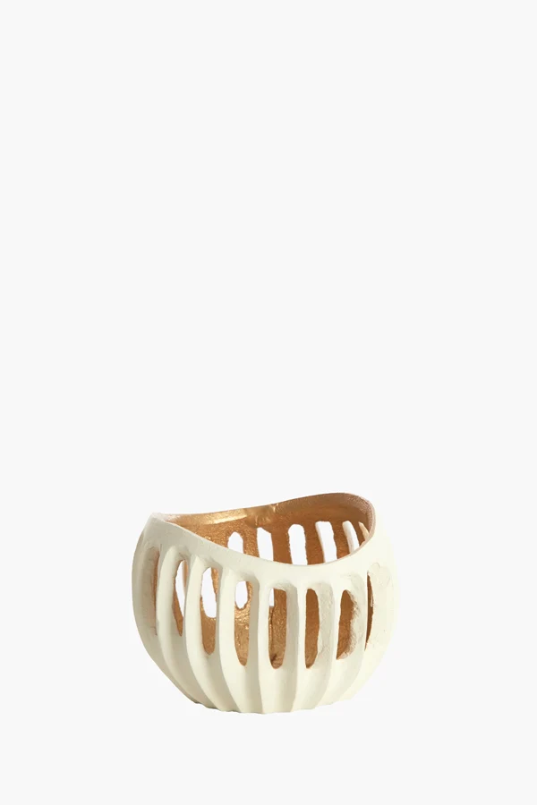 Tealight 10x8 cm CHALCO cream+gold