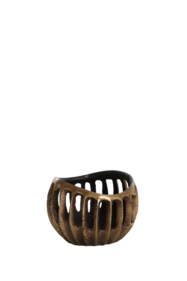 Tealight 10x8 cm CHALCO antique bronze+black