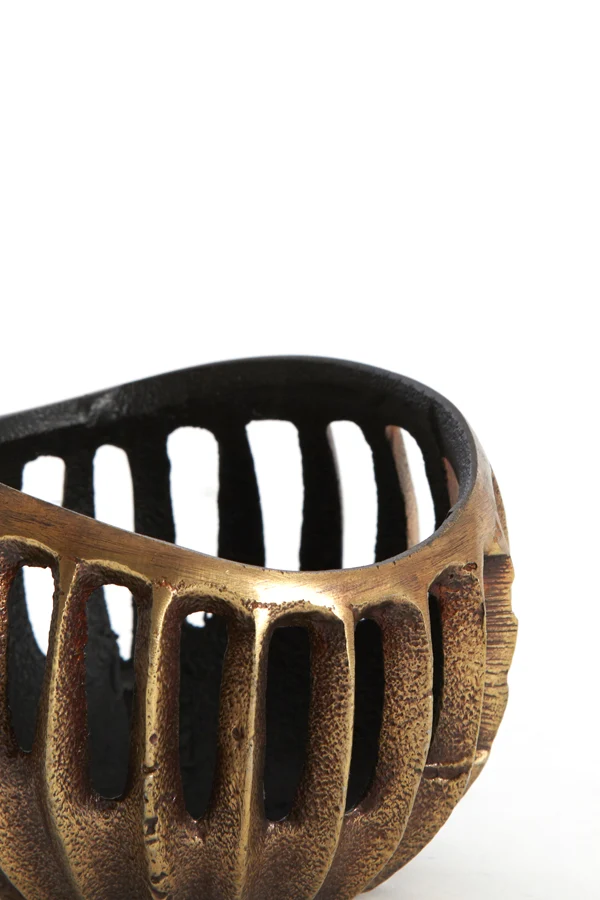Tealight 10x8 cm CHALCO antique bronze+black