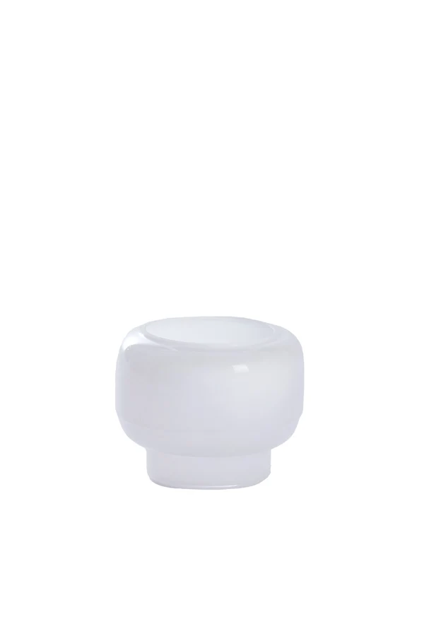 Tealight 10x7,5 cm SOLVAY glass white