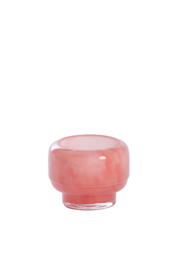 Tealight 10x7,5 cm SOLVAY glass pink