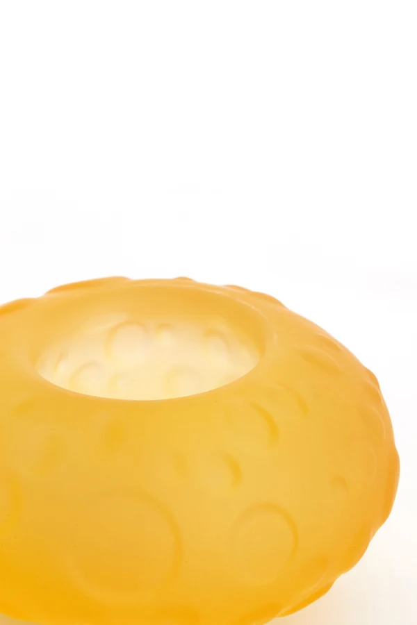 Tealight 10x6 cm FINLEY glass matt ocher yellow