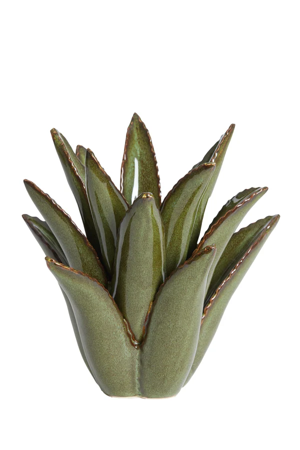 Tealight 24,5x23 cm CACTUS ceramics dark green