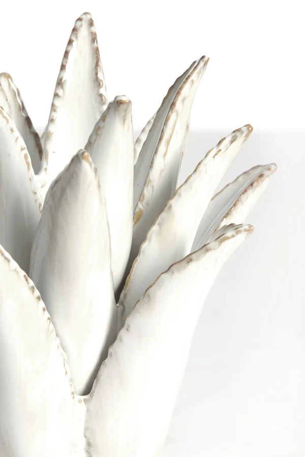 Tealight 24,5x23 cm CACTUS ceramics cream