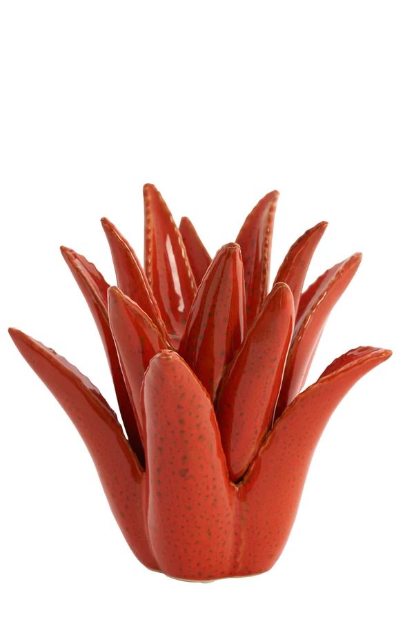 Tealight 21x21 cm CACTUS ceramics orange