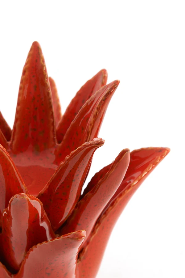 Tealight 21x21 cm CACTUS ceramics orange