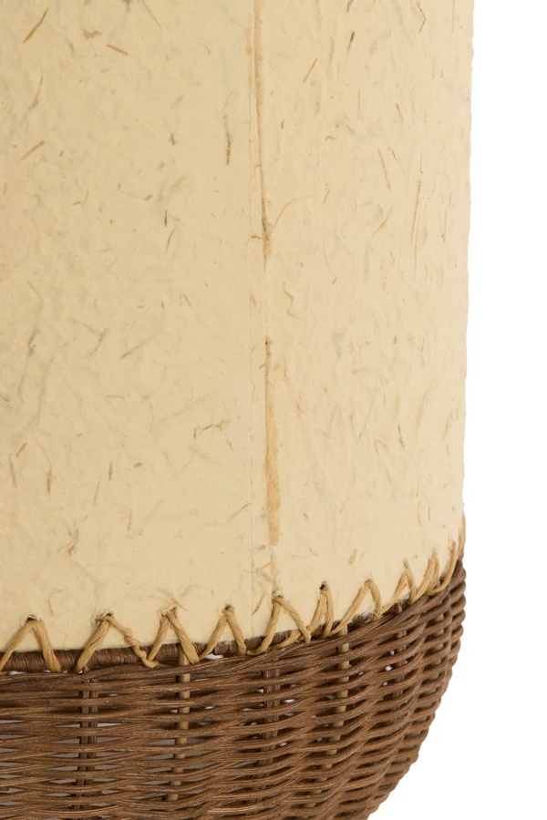 Table lamp 30,5x46 cm TIO paper beige+rattan dark brown