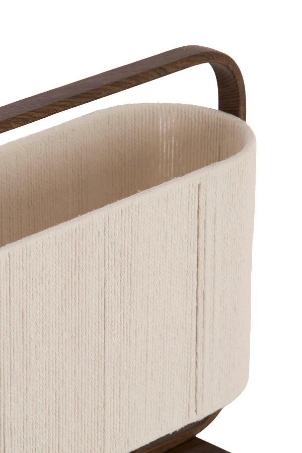 Table lamp 2L 45x15x37,5 cm LECCE wood prnt d brn+rope cream