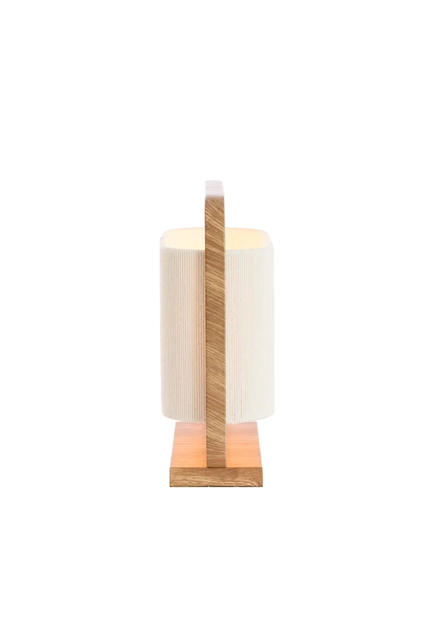 Table lamp 2L 45x15x37,5 cm LECCE wood print natr+rope cream