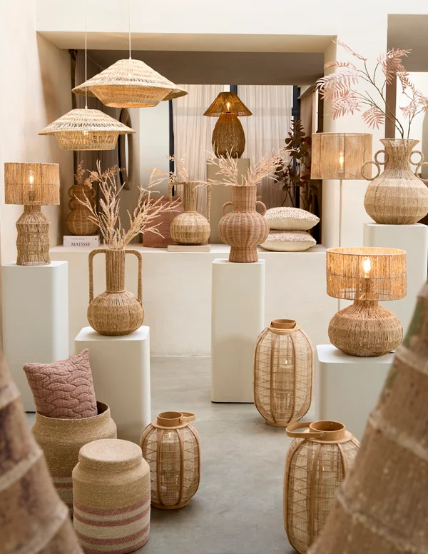 Table lamp 28x56 cm TIDEA jute natural