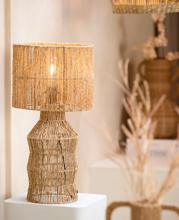 Table lamp 28x56 cm TIDEA jute natural