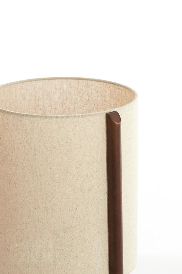 Table lamp 28x44 cm LITTO dark brown+linen natural