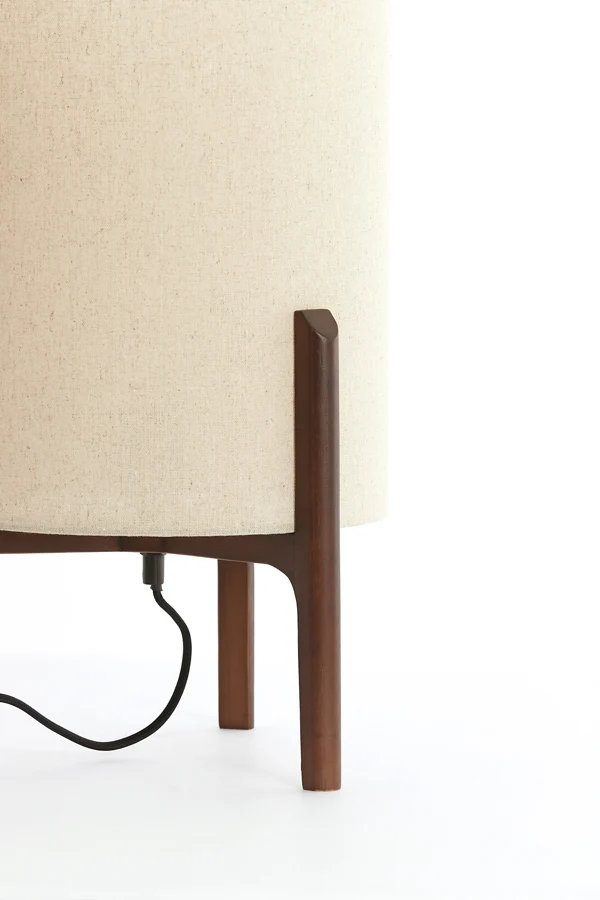 Table lamp 28x44 cm LITTO dark brown+linen natural