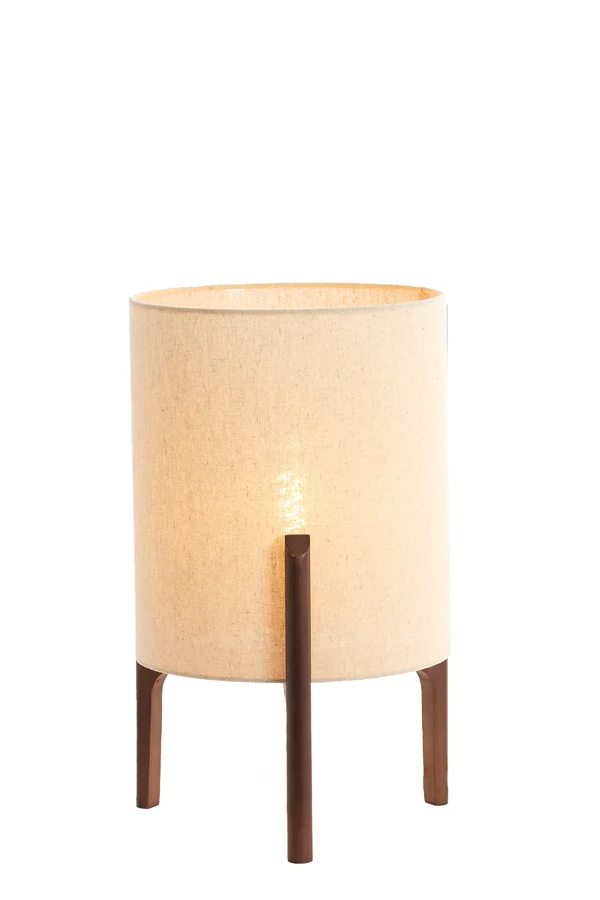 Table lamp 28x44 cm LITTO dark brown+linen natural