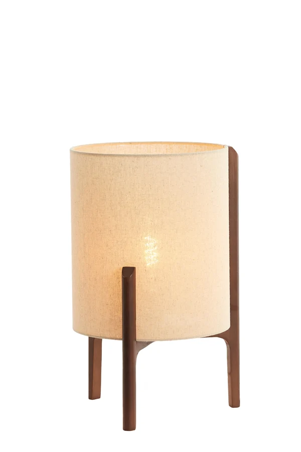 Table lamp 28x44 cm LITTO dark brown+linen natural