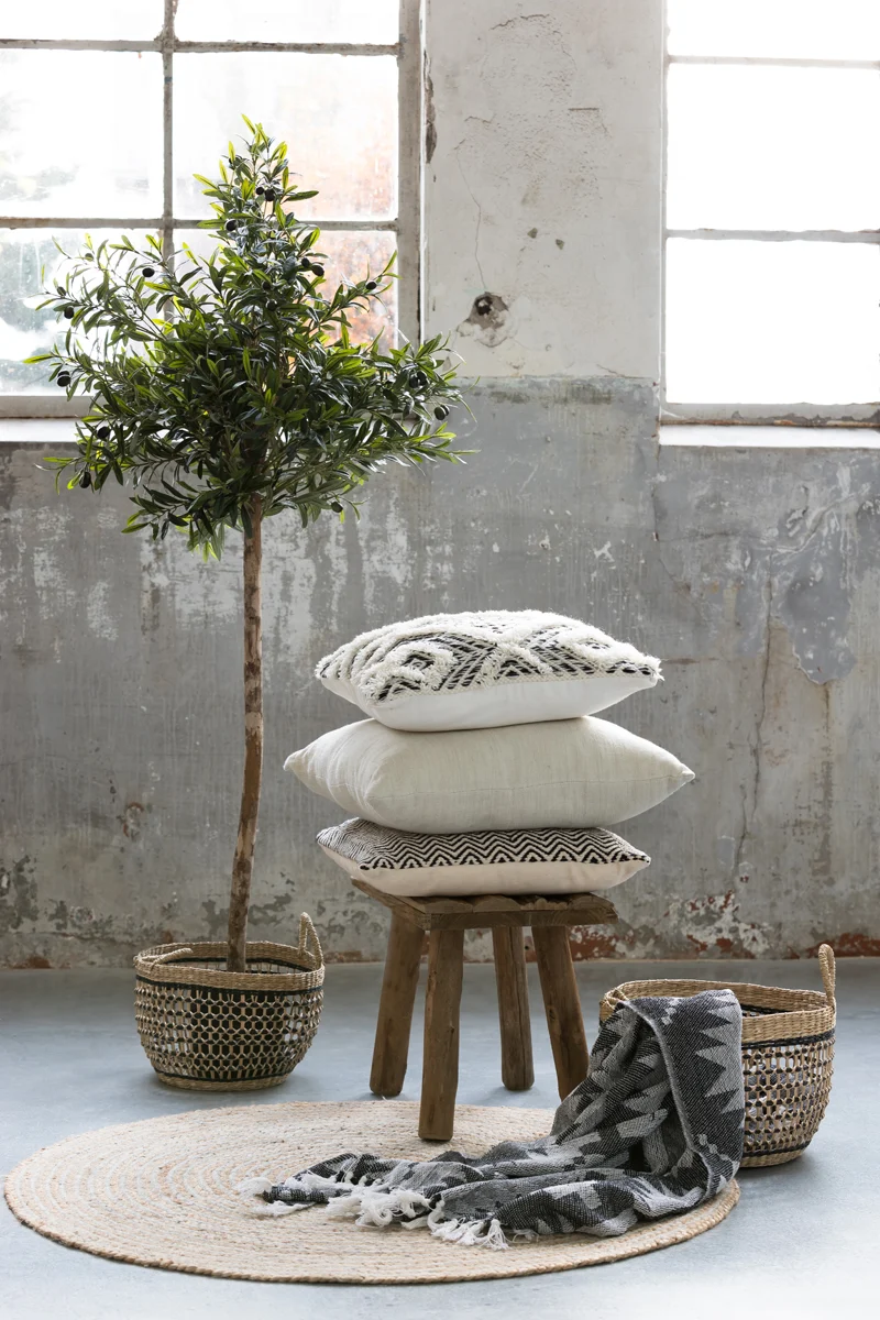 Stool 50x31x37 cm CEDRO brown