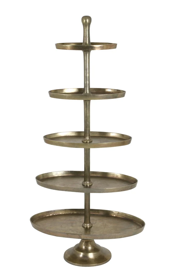 Stand 5 layers oval 83x41x170 cm PRATO antique bronze