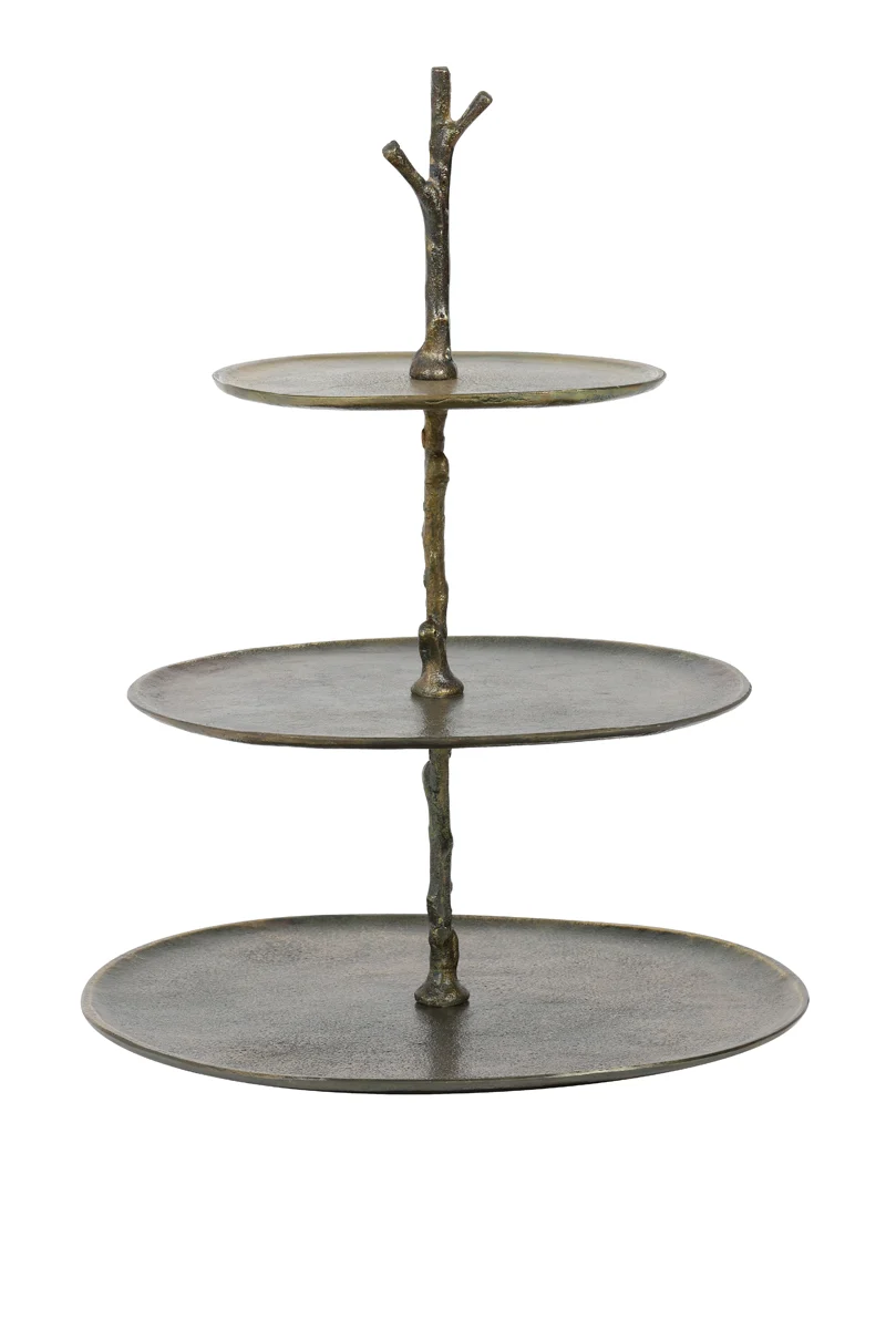 Stand 3 layers 35x31x45 cm TRESA antique bronze