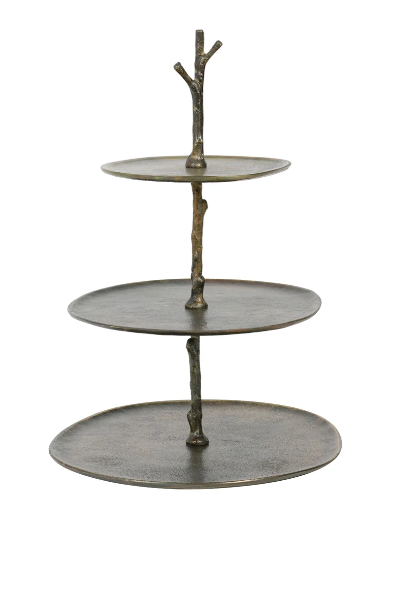 Stand 3 layers 35x31x45 cm TRESA antique bronze