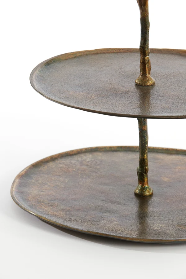 Stand 3 layers 35x31x45 cm TRESA antique bronze