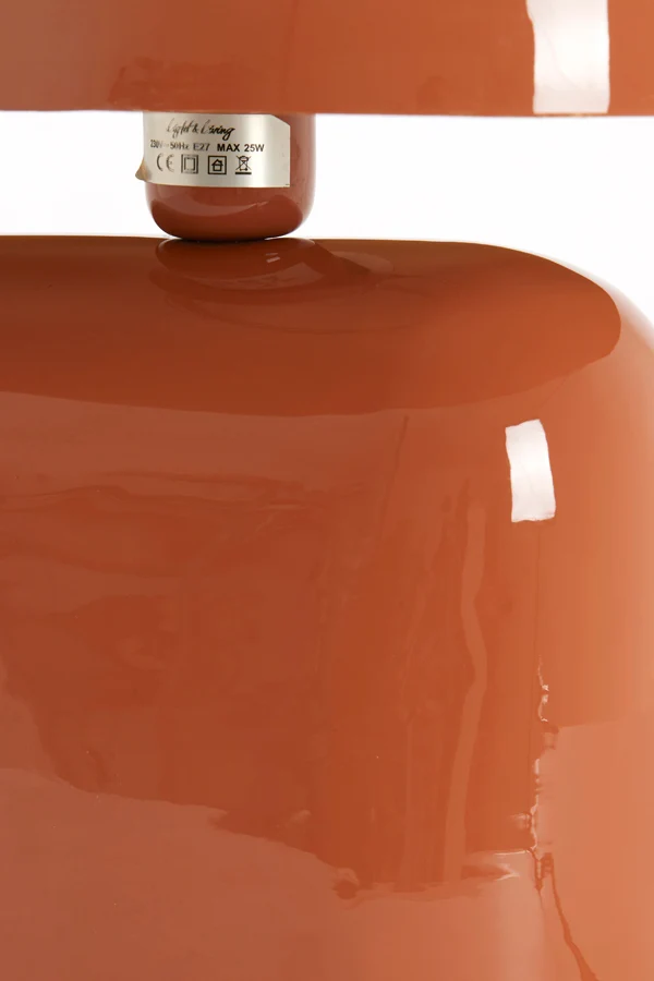 Table lamp 37x26x37 cm TODD shiny dark orange