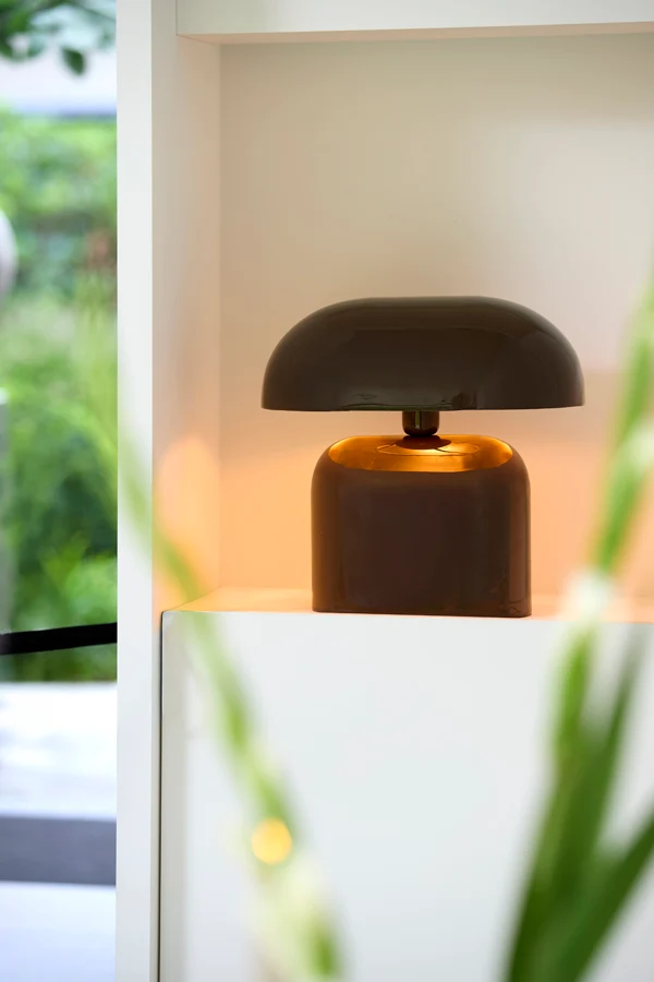 Table lamp 37x26x37 cm TODD shiny dark brown
