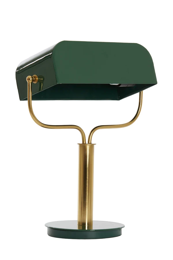 Table lamp 37x14x43 cm AYER shiny dark green+gold