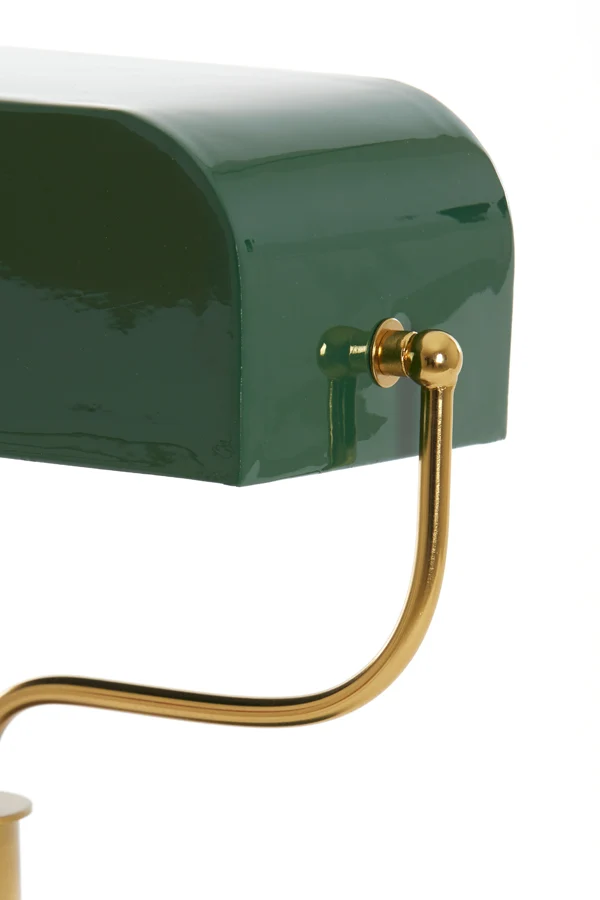 Table lamp 37x14x43 cm AYER shiny dark green+gold