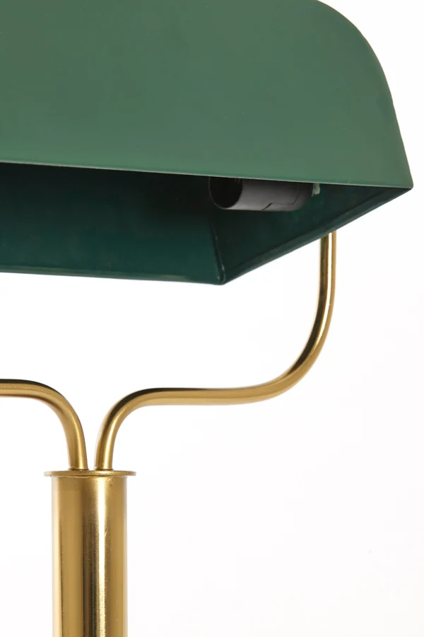 Table lamp 37x14x43 cm AYER shiny dark green+gold