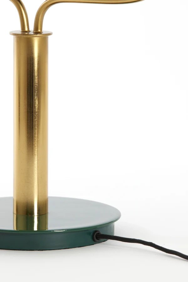 Table lamp 37x14x43 cm AYER shiny dark green+gold